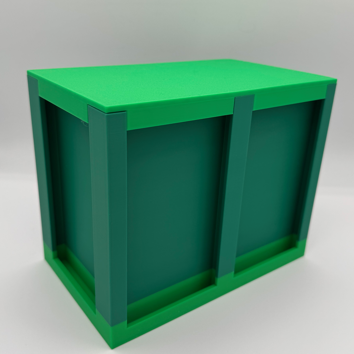 Slab Station, Two-toned green graded card display box - unique design for PSA and CCG slab collectors ( one of a kind )