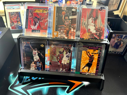 Top loader tiered stadium display holding six cards - product photo 2