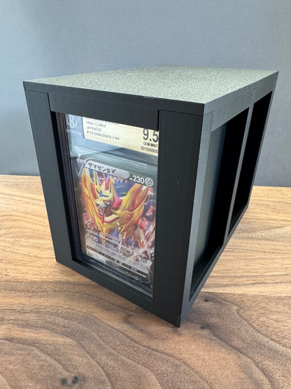 Beckett BGS graded card display and storage box with a BGS 9.5 Zamazenta V Pokemon slab
