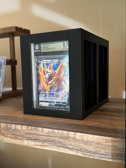 Beckett BGS graded slab display box on a collector shelf