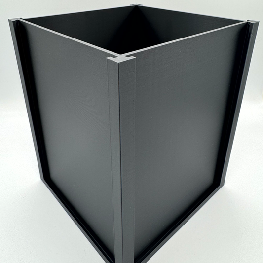 Jumbo 5x7 top loader display box in black - 4 sided card display station