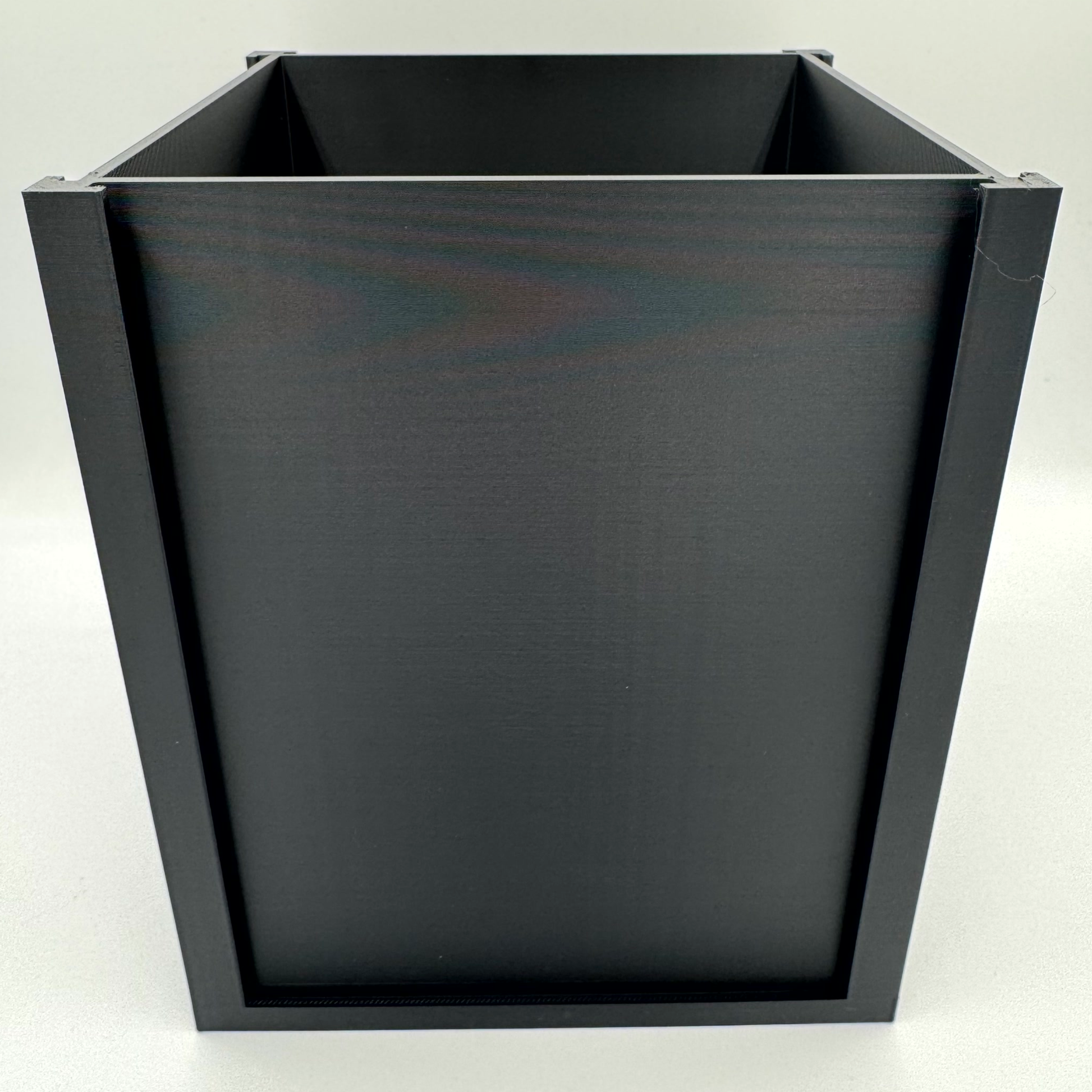 Black jumbo card display box vertical angle - 4 sided storage station