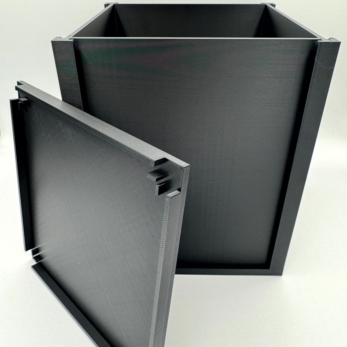 Black 5x7 jumbo card display station vertical - top loader storage box