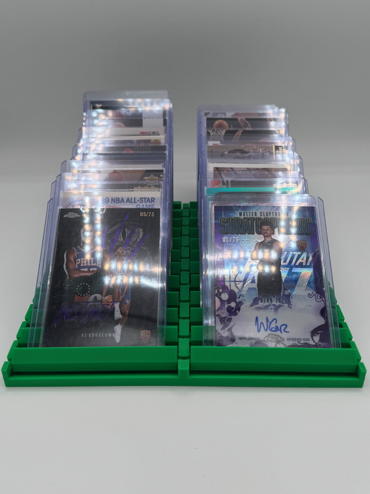Flip Station vendor display rack detail - perfect for card shows and TCG collectors