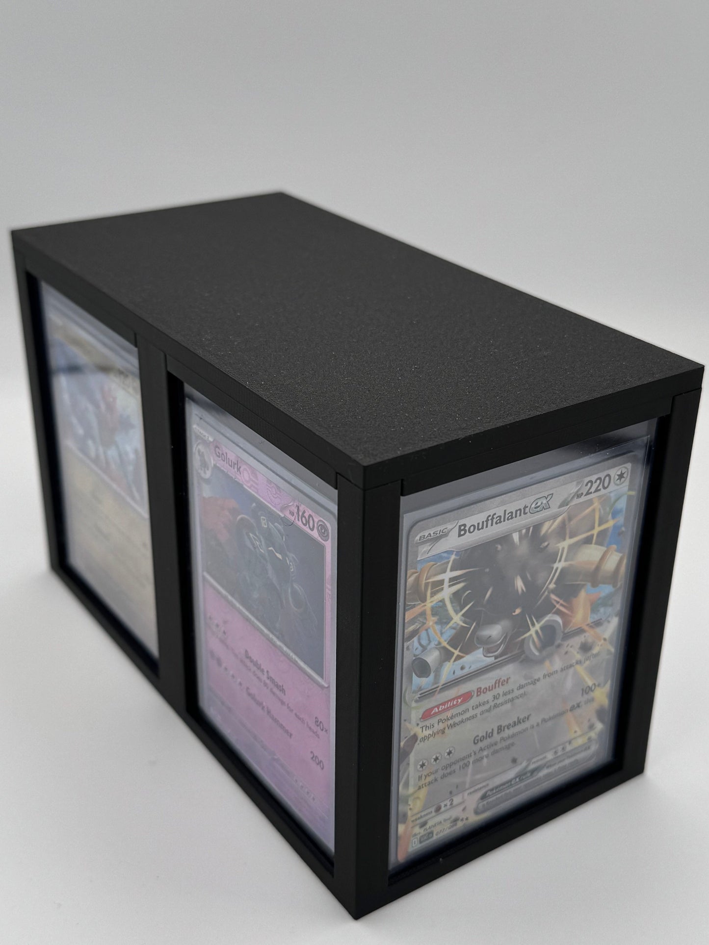 Holder Station, Side view of top loader storage box with removable lid