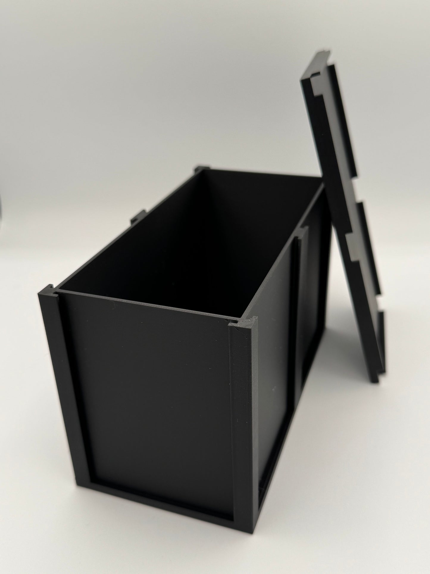 Holder Station, Top loader box showing storage capacity for 100 top loaders